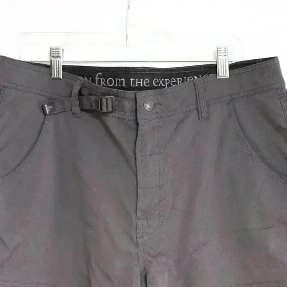 Prana Zion Gray Cargo Shorts Large x 12" inseam M3STRE110 smoke color - Picture 2 of 11